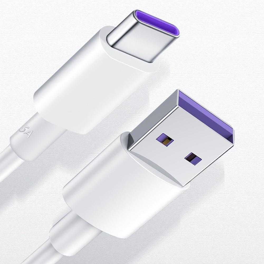 1/1.5/2M 5A Usb Type-C Super Snelle Oplaadkabel Data Transfer Cord Voor Huawei