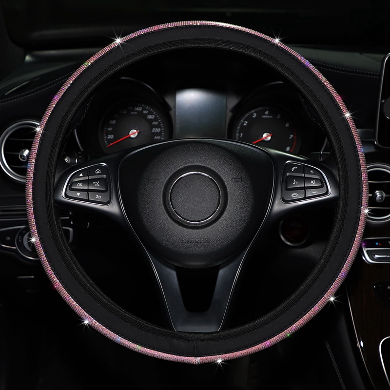 Coprivolante per auto con strass per Peugeot 307 308 407 206 207 3008 406 208 2008 508 408 306 301 4008 5008 807