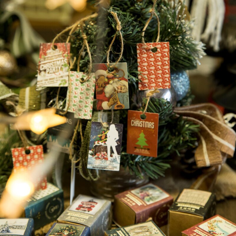 Mini livre de noël, 100 pièces, papier artisanal décoratif Vintage, pour Scrapbooking, planificateur, Journal intime
