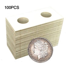 100 Stck/viel Karton Münze Halfter Lagerung Clip fallen papier taschen kippen Papier Bretter Münze Sammlung Halfter Liefert kippen 40mm