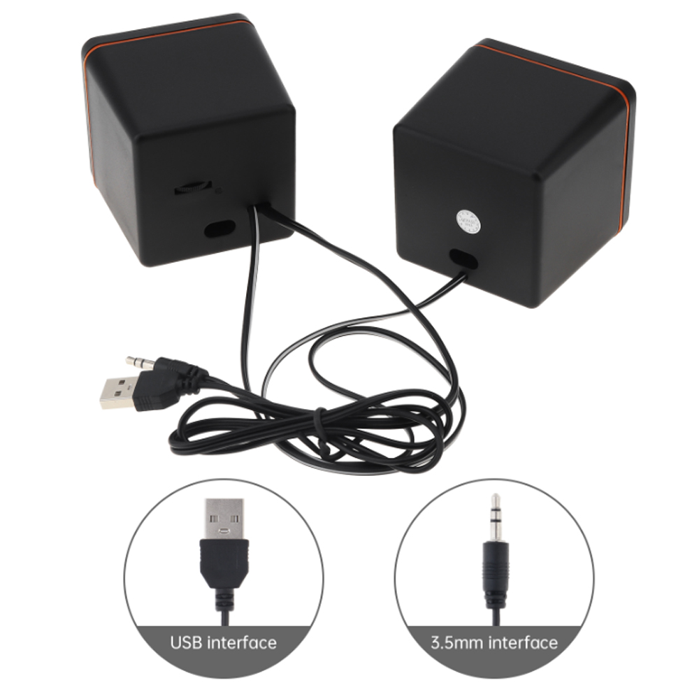 Kombinationslautsprecher USB 2.0-Lautsprecher für PC/Laptop/Smartphone mit 3,5-mm-Stereo-Klinkenstecker, USB-betrieben