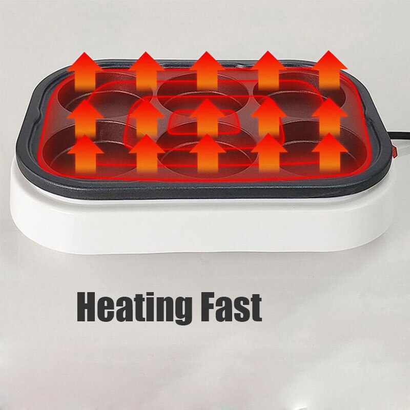 Electric Eggs Roasted Hamburger Machine Red Beans Cake Crepe Maker MINI Pie Pancake Baking Fried Egg Omelette Frying Pan EU