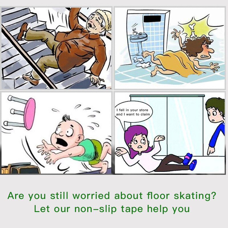 10m sklisikre grepstape sikkerhetsanti-skli innendørs utendørs klistremerker sterkt selvklebende sikkerhetstrekktape trapp gulv