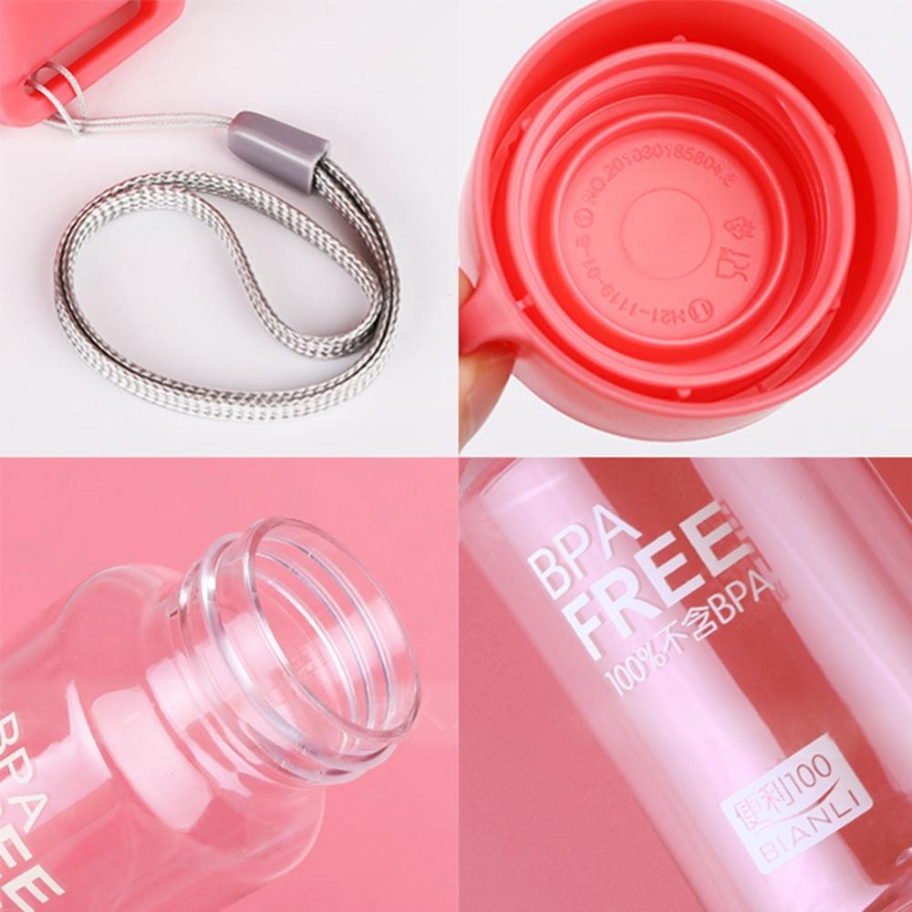 Unique Mini Water Bottle Leakproof Cute Transparent Small Water Bottle With Rope For Students