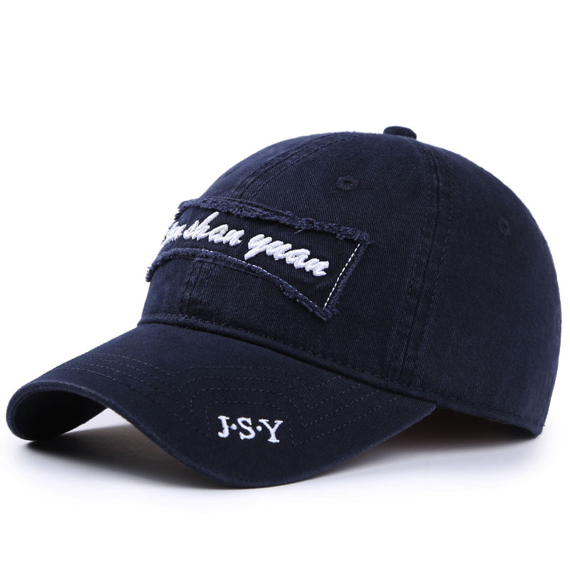 Gorra de hombre para exteriores, gorra de deporte curvada para adultos, gorra de Sol de algodón puro de verano para mujer, gorra de béisbol de talla grande para hombre joven 55-62cm: Navy Blue