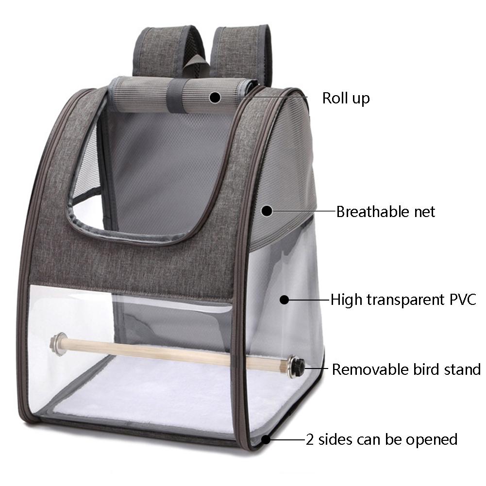 Parrot Bird Cage Carrying Backpack Bird Carrier Bi... Grandado