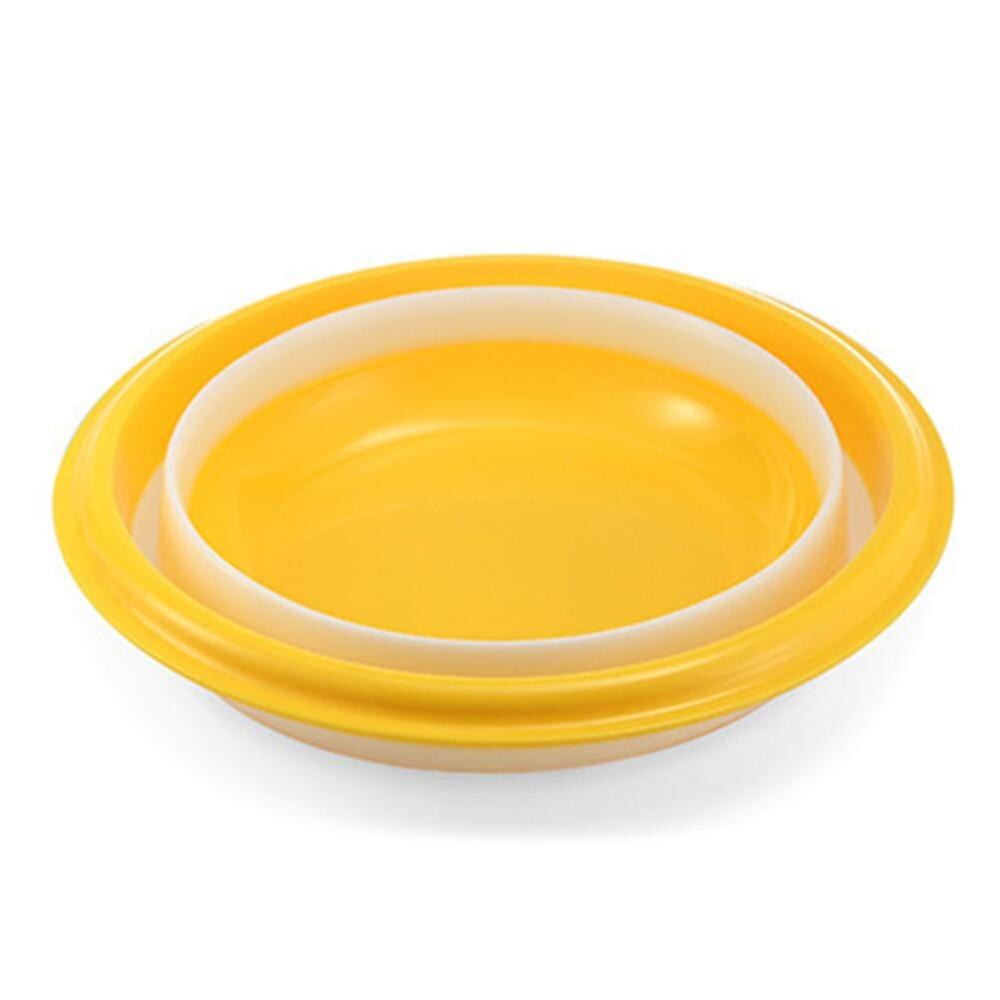 3PCS/Set Scrub Solid Folding Bowl Portable Tableware Food Container Retractable Silicone Collapsible Storage Lunchbox with Lid