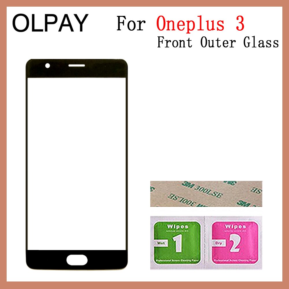 Panel Voor Outer Glas Voor Oneplus 3 A3000 A3003/3 T A3010 5.5 inch Touch Screen Top Vervanging LCD outer Lens Glas