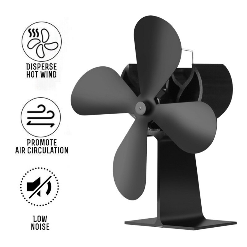 Ecofan ventilateur de cheminée | Lames, noir, ventilateur de poêle à , brûleur de bois en grumes, Ecofan, répartiteur de chaleur efficace pour la maison