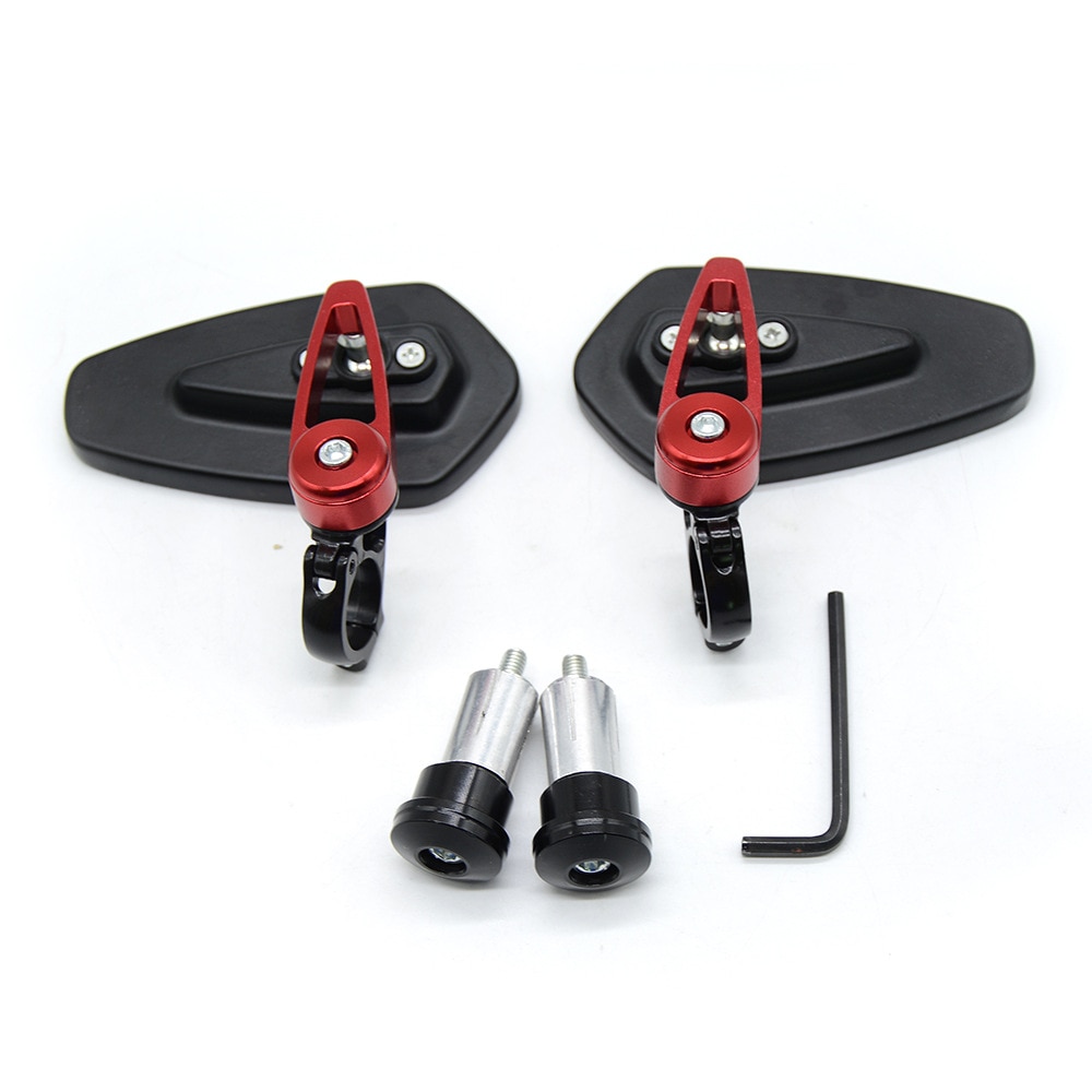 1 paire Handel barre extrémités moto miroir guidon extrémités rétroviseurs latéraux pour Kawasaki Z800 Z750 Z1000 Z650 Z900 Z300: Rouge
