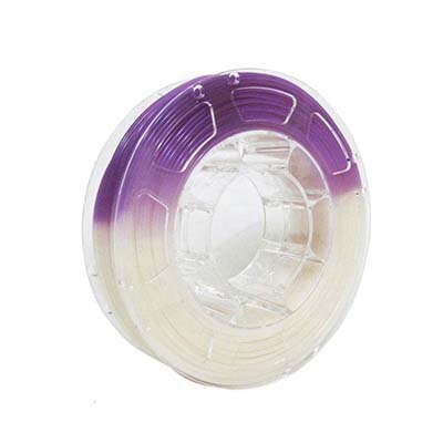 3D Drucker Filament,UV-Licht Farbe Ändern Filament, PLA Filament für 3D Drucker 1,75mm +/-0,03mm, 2,2 £ (1KG): Weiß-zu-Violett