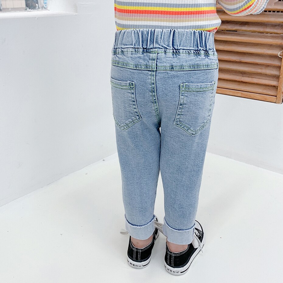 Baby Meisje Jeans Bloemen Meisje Jeans Casual Stijl Jeans Zuigeling Lente Herfst Peuter Meisje Kleding