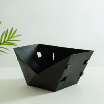 Nordisk stil geometrisk hexagon flytande hylla svart och vit diy display blomkrukhållare hängande på väggen dekoration: Svart