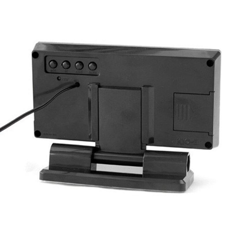 4 in 1 digitaalinen auton lämpömittari kosteusmittari  dc 12v lcd ajoneuvon jännitekello sääennuste lämpötila kosteusmittari  ec60