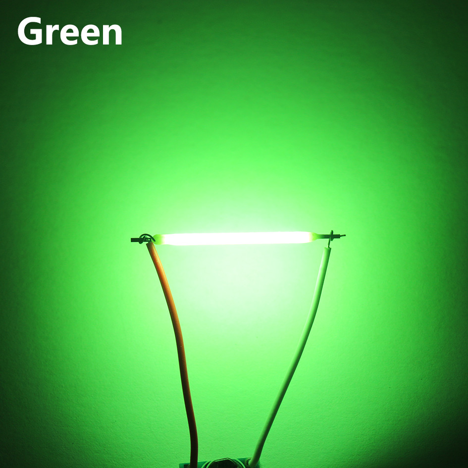 20PCS DC12V 3V 57V 38MM LED Edison Bulb Filament Lamp Parts LED Chip Incandescent Light Accessories Diode For Light Bulb: Green / 3V 38mm 20PCS