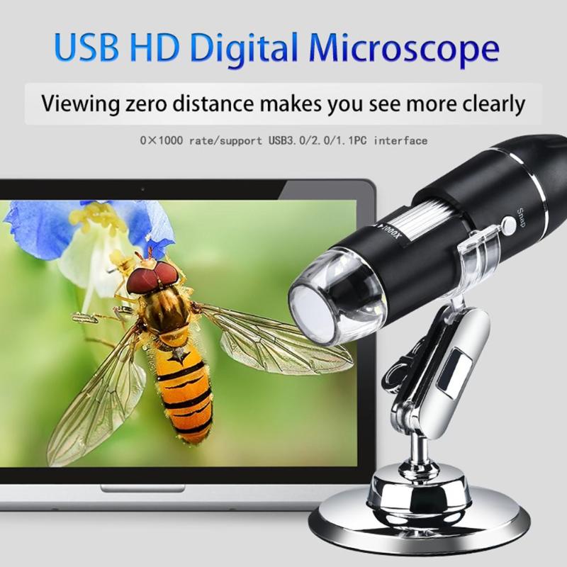 WIFI Digital 1000x Microscope Magnifier Camera 8 LED With Stand for Android ios iPhone iPad