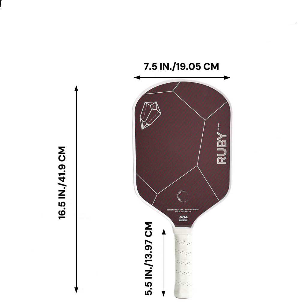 RUBY Kevlar Pickleball Paddle Polymer Honeycomb Core 16 MM Perfect for Control and Top Spin&Slicing Balanced Power and Control