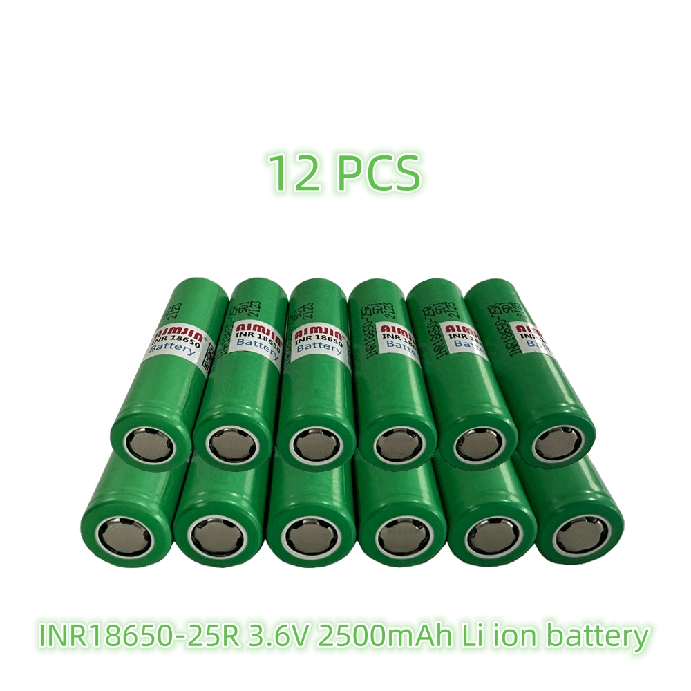 3.6V 2500mAh 18650 Battery For Samsung INR 18650 25R Lithium Lon Battery Replacement External Battery: Blue