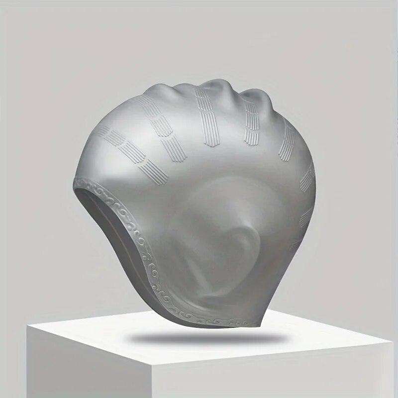 Duurzame Siliconen Badmuts Met Oorzakken Voor Volwassenen En Tieners-Beschermt Lang Haar En Zorgt Voor Een Hoge Elasticiteit