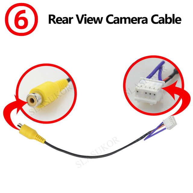 Auto Unit Stereo Draad Kabelboom Compatibel Autoradio Android Interface Mic Rca Usb Audio En Video Kabel Microfoon Adapter: YELLOW