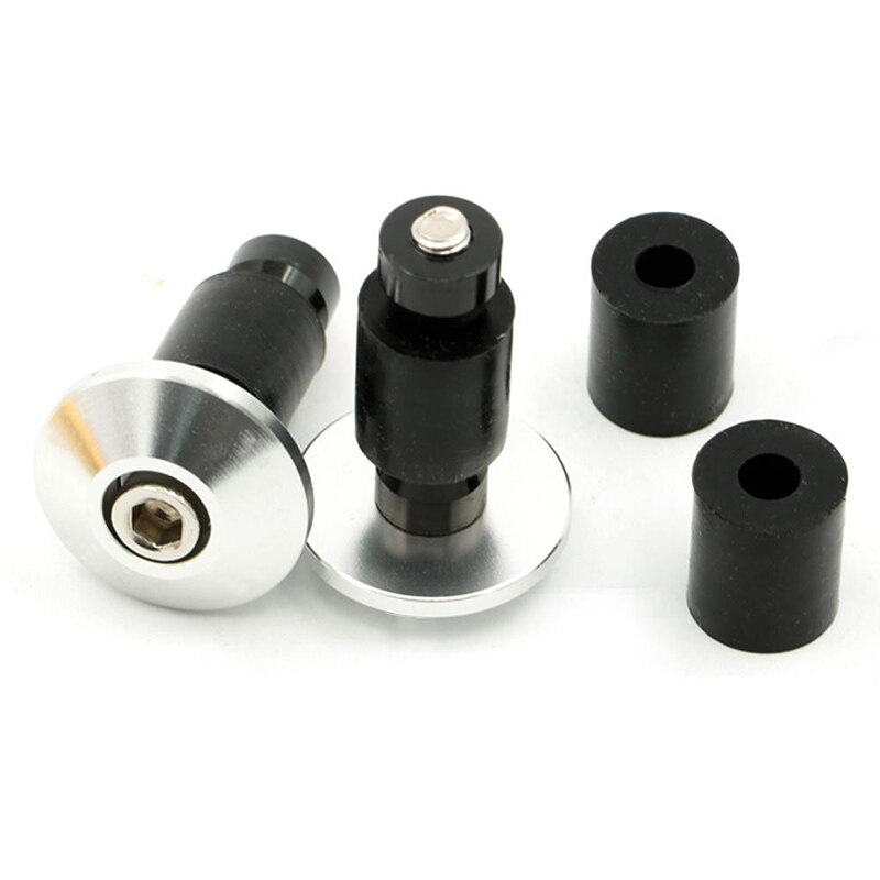 7/8 "22mm motocykl CNC kierownica czapka kierownica uchwyty bar kończy dla Honda Yamaha Kawasaki Suzuki Ducati triumf KTM: Srebrny