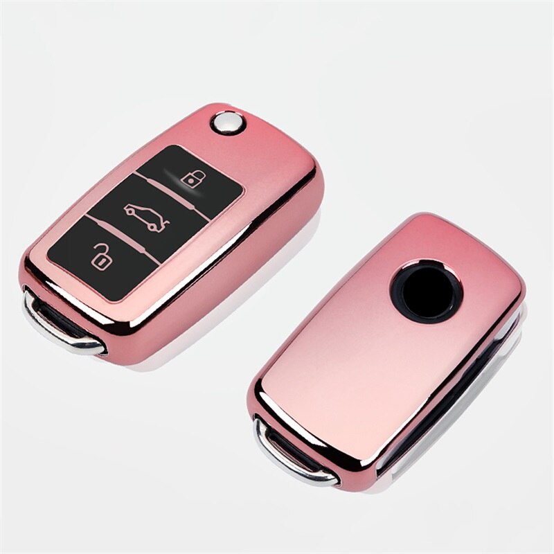 Soft TPU Car Key Case Cover For VW Volkswagen Polo Tiguan Passat B5 B6 B7 Golf 4 5 6 MK6 Jetta Lavida For Skoda Octavia Styling