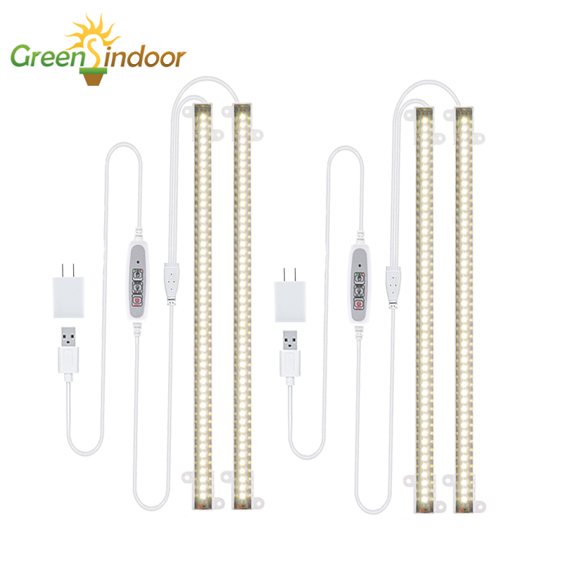 LED Wachsen Licht Streifen 20W Gesamte Spektrum Timer 3200K Phyto Lampe Weiß Licht Für drinnen Pflanzen Regal Orchideen anbau Phytolamp