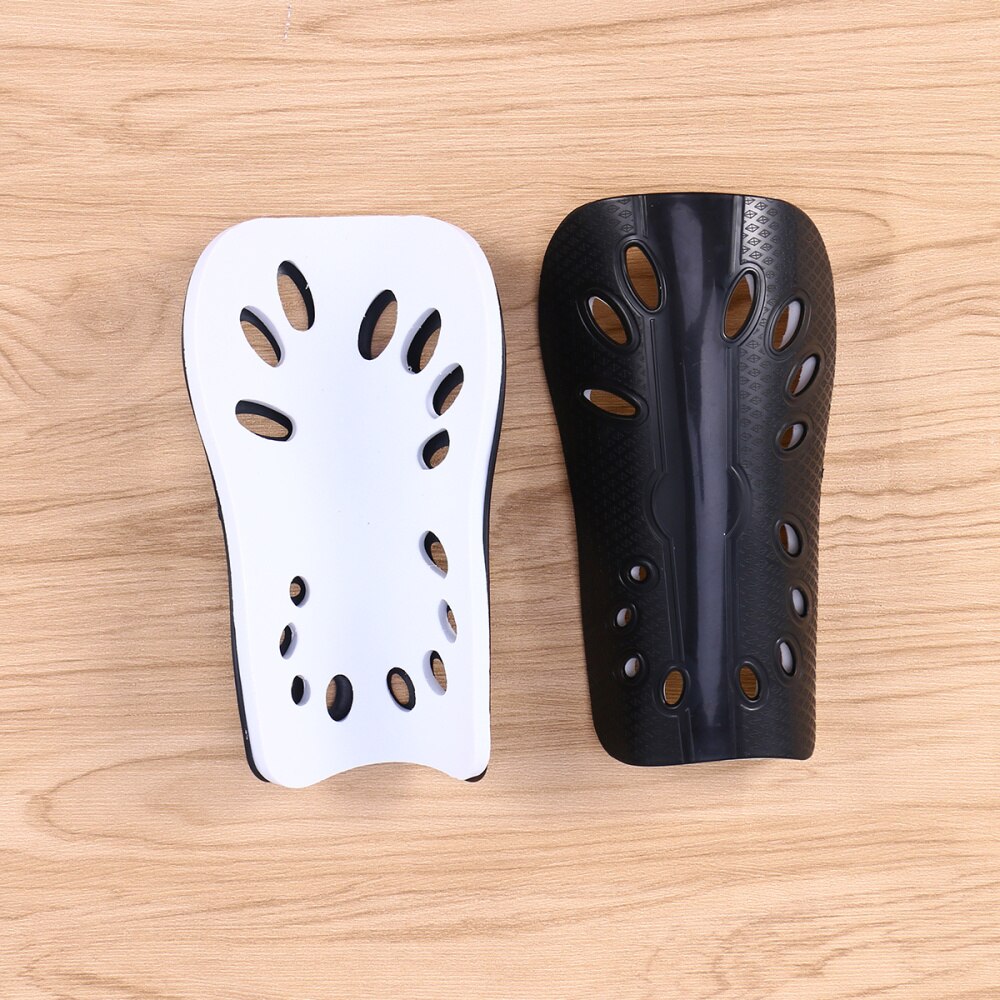 1 par leve respirável adulto bezerro equipamentos de proteção de equipamento de futebol para homem (branco): Black