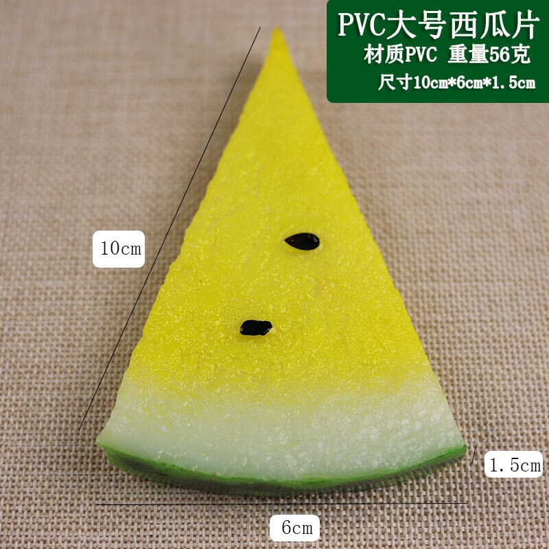 5pcs Simulation Watermelon Slices Photography Props Kids Enlightenment Education Making Games Simulation Fruits: Yellow