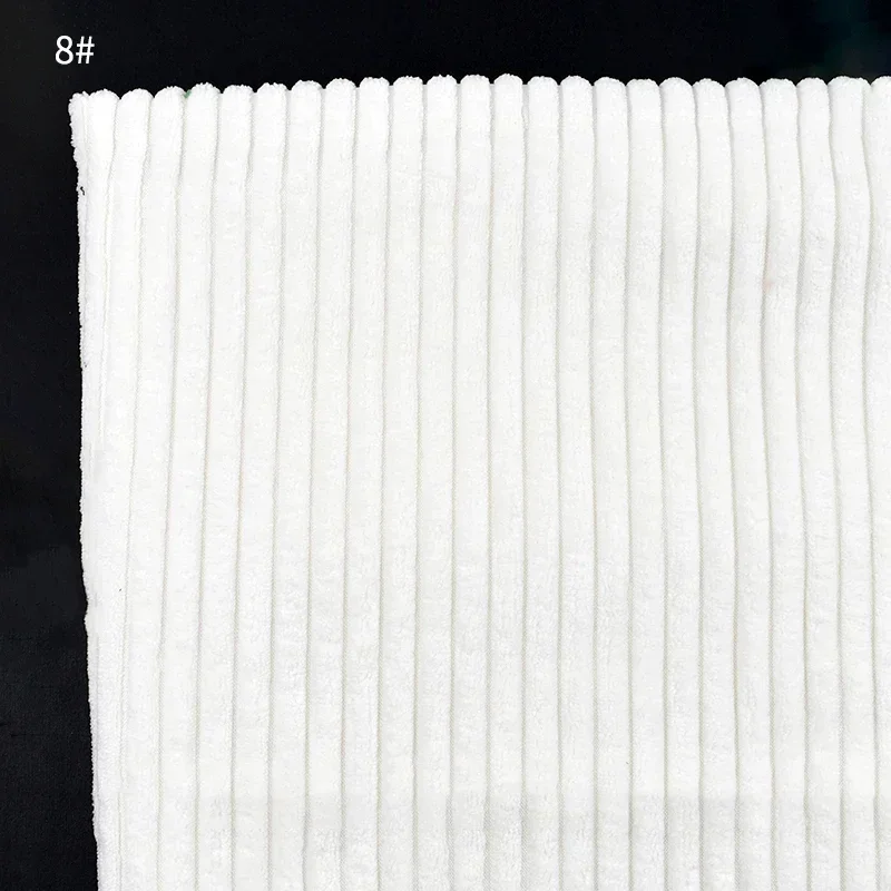 50/100*150 cm striped cotton cord fabrics for sofa cushions, plush toys, decorative cloth, garments, home textiles, diy sewing material: 6 yards / Beige