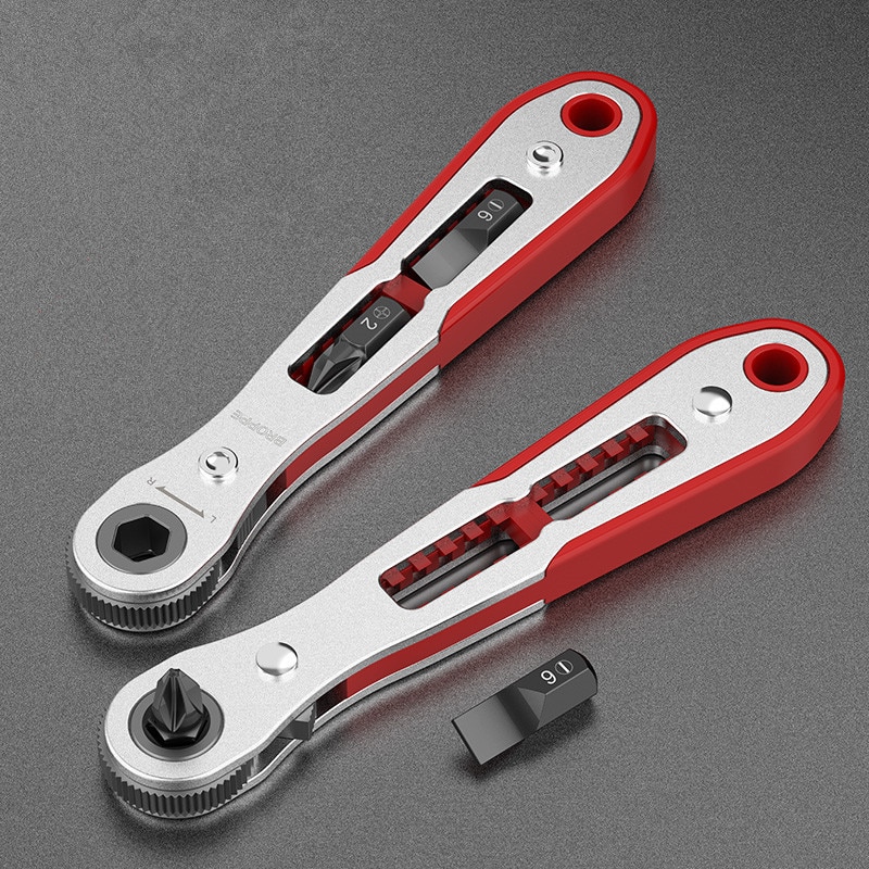 Upgrade 36 Teeth Ratchet Two-way Screwdriver Multi-function Turning Right Angle Screwdriver Set For Narrow Space DIY Hand Tool