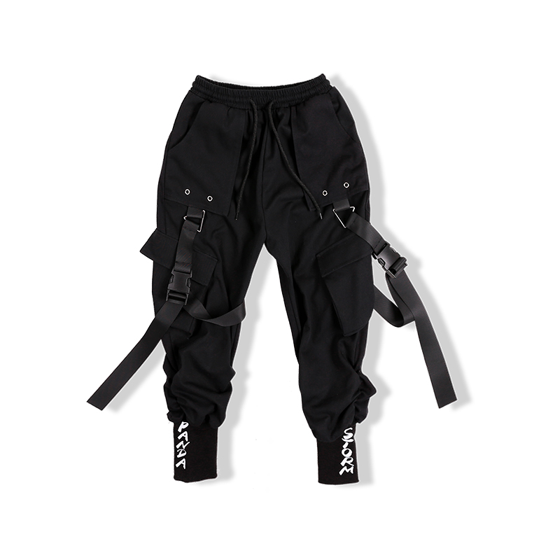 Veste de Charge de vent noir pour enfants costume Hip-hop garçons salle de bal robe de danse Hip Hop Costumes de danse de Jazz tenue de danse de rue DQS3815: pants / 140CM
