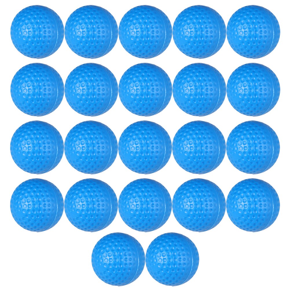 22 stk golfbold hulkugle ikke-porøs kugle golfsvingtræning hjælper med indendørs dobbeltlags golføvelsesbolde til indendørs: Blå