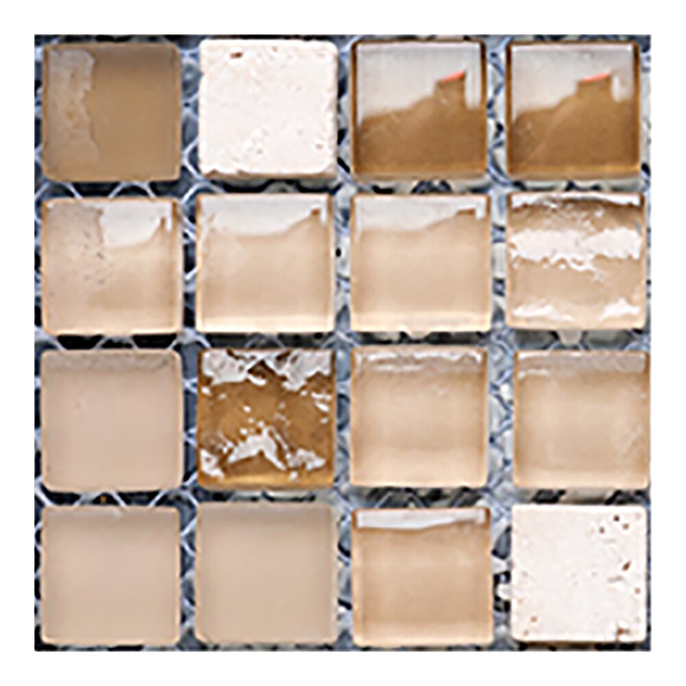 Selvklæbende backsplash 10 stk / sæt mosaik 3d vægfliser klistermærker vandtæt selvklæbende gulvoverføringsbilleder diy væg klistermærke: Msc 050
