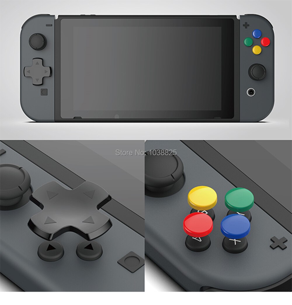 1einstellen Joystick Rocker Kappe Daumen Griffe ABXY Tasten Kreuz Rund D-Pad-Geschmack Deckel Abdeckung für Nintendo Schalter NS NX Verknüpfungen Rechts