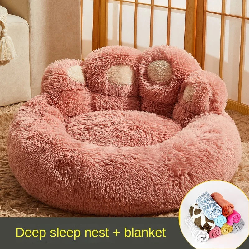 Polymères de chenil en peluche pour chiens, coussin de couchage pour grands chiens, coussin de caisse pour un sommeil profond, fournitures pour animaux de compagnie, accent d'hiver: XL / green