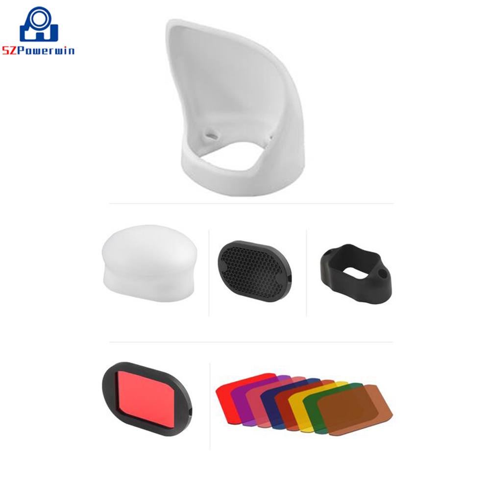 Kit de difusor de Flash, Reflector Softbox, rejilla de panal, geles de Color, accesorio magnético, bola de luz suave para Flash apta para MagMod: Blanco
