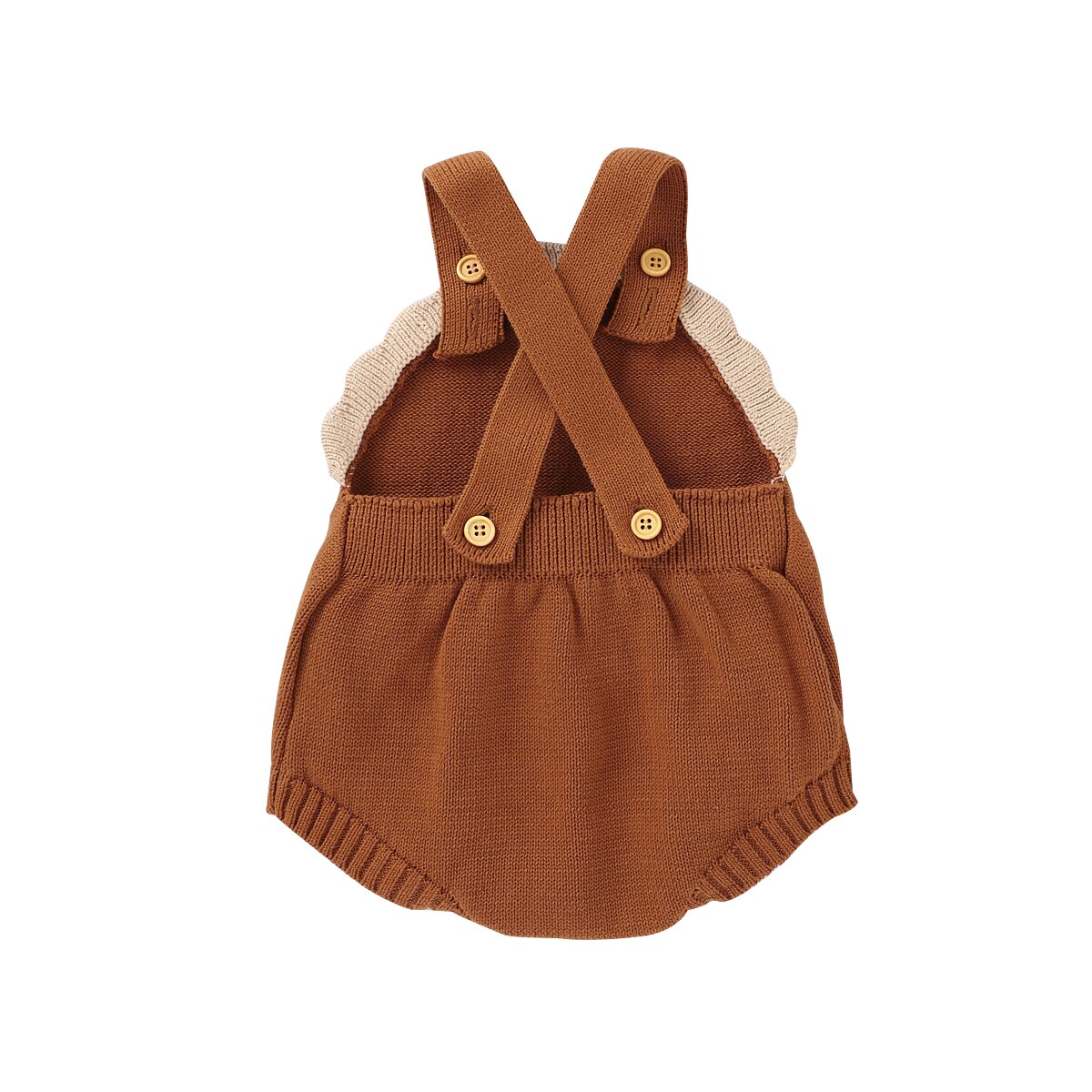Zomer Baby Jongens Meisjes Lace Gebreide Bodysuit Mouwloze Gebreide Jumpsuit Donkerbruin Herfst Kleding