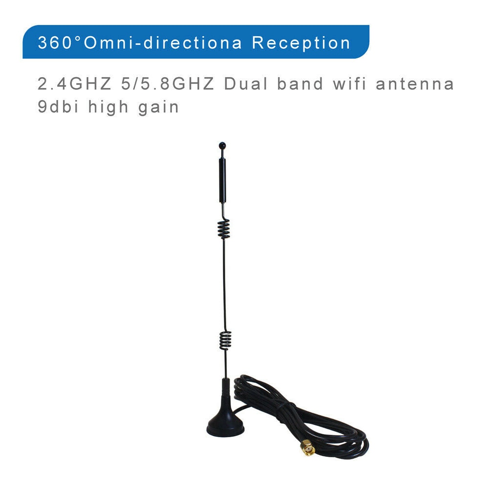 12dBi Antenna RP-SMA 2.4GHz/5GHz WiFi Dual-Band For Wireless IP Camera