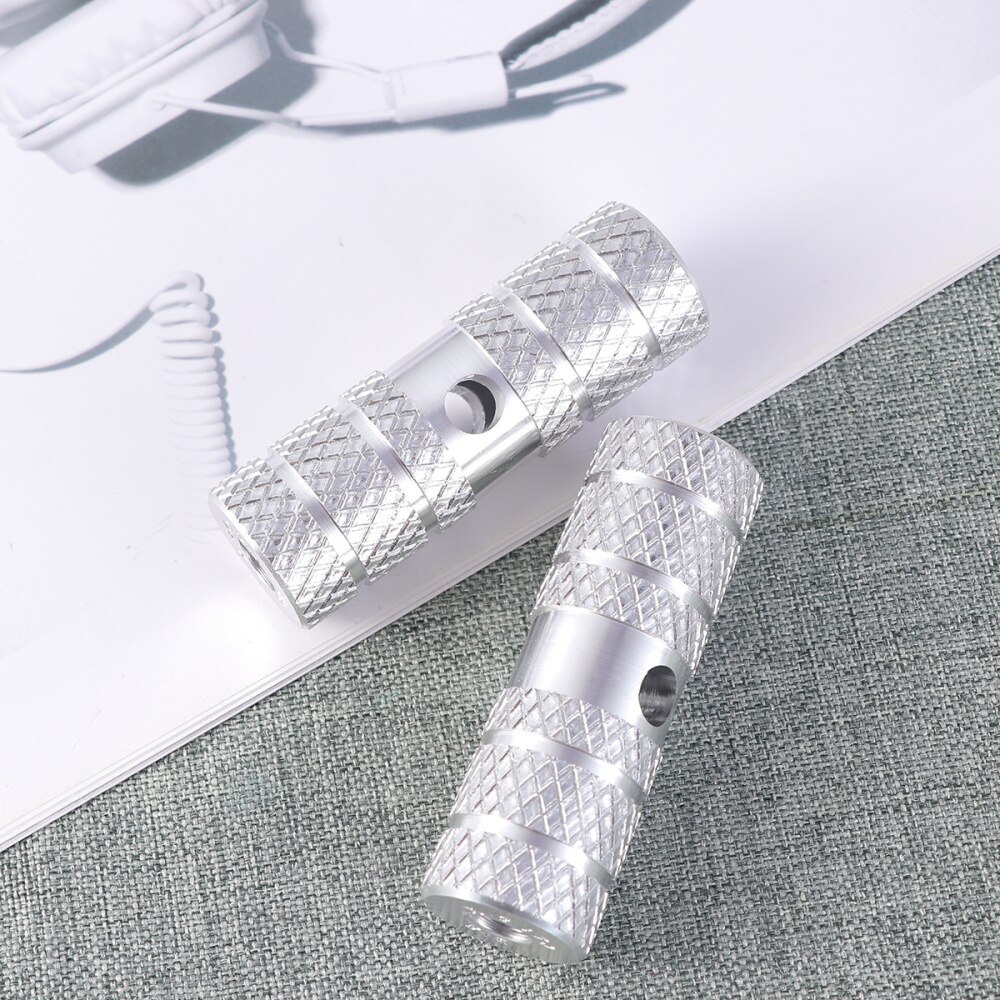 Een paar aluminiumlegering fiets cilinder stoel as stunt pegs voor mountainbike (zwart)