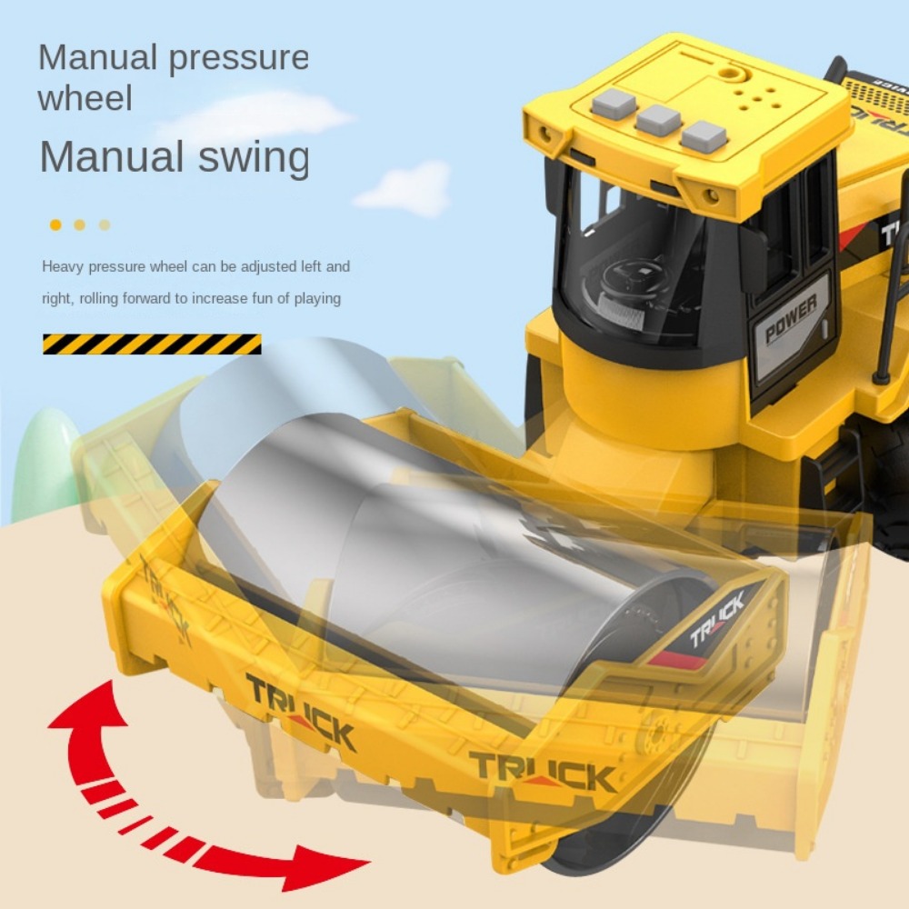 Road Roller Toy Car Engineering Car Large Road Roller Excavator Bulldozer Children's Toys and