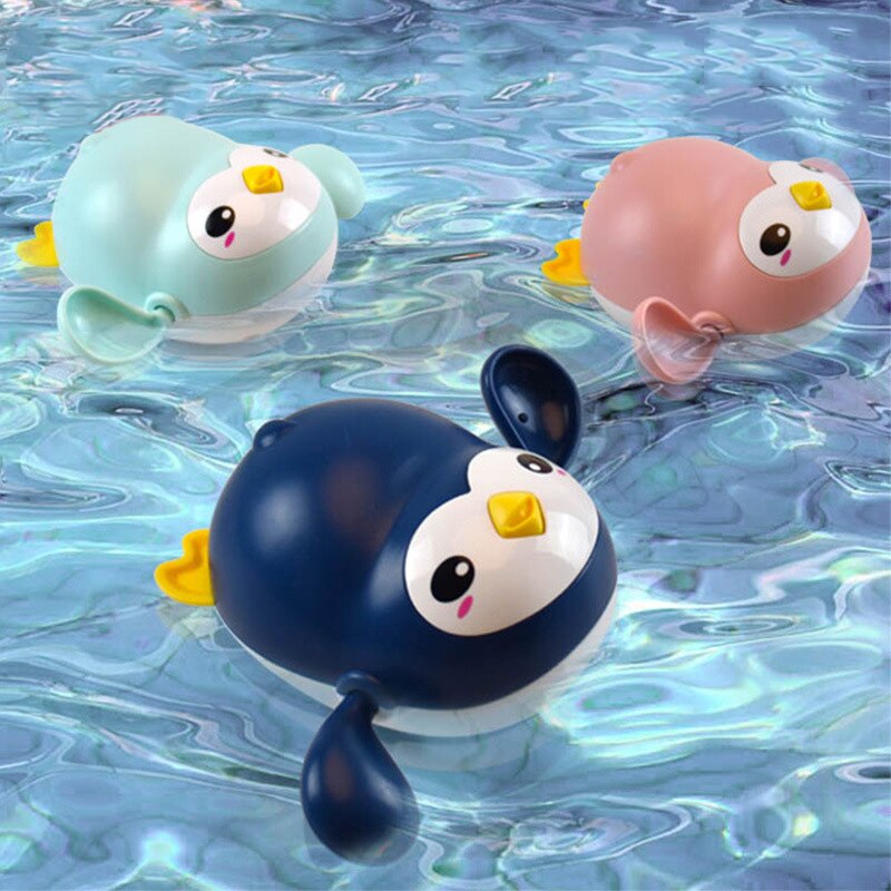 Baby Bath Toys Cute Cartoon Water Game Shower Toys Bathtub Bathing Clockwork Toy For Kid Duck Penguin Whale Children Play Water