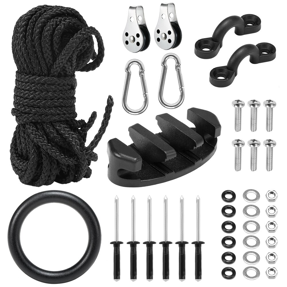 Surfing Anchor Trolley Kit Rope Cleat Pulley Riggi – Grandado