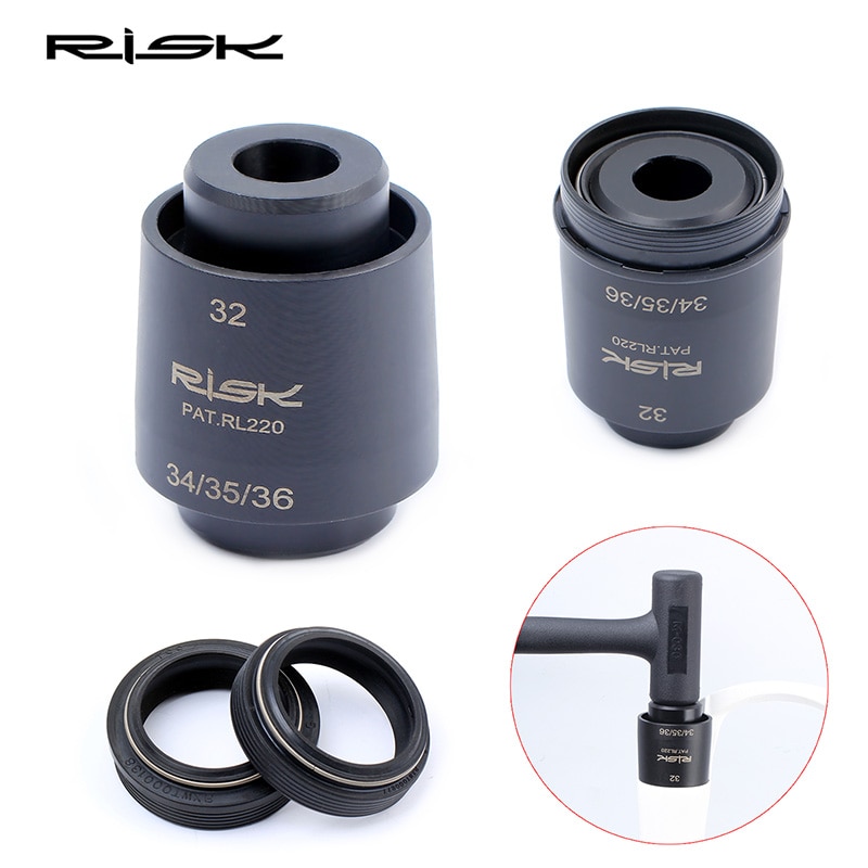 RISK MTB Bike Suspension Fork Seal Install Tool,Fit 32/34/35/36mm Bicycle Shock Front Fork,4-in-1 Dust Seal Installation Tool