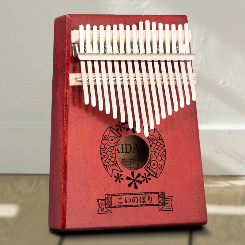 Kalimba 17 Key Piano Prachtig Muziekinstrumenten Mahonie Duim Piano Populaire Beginner Geven 1 Set Van Accessoires: Red