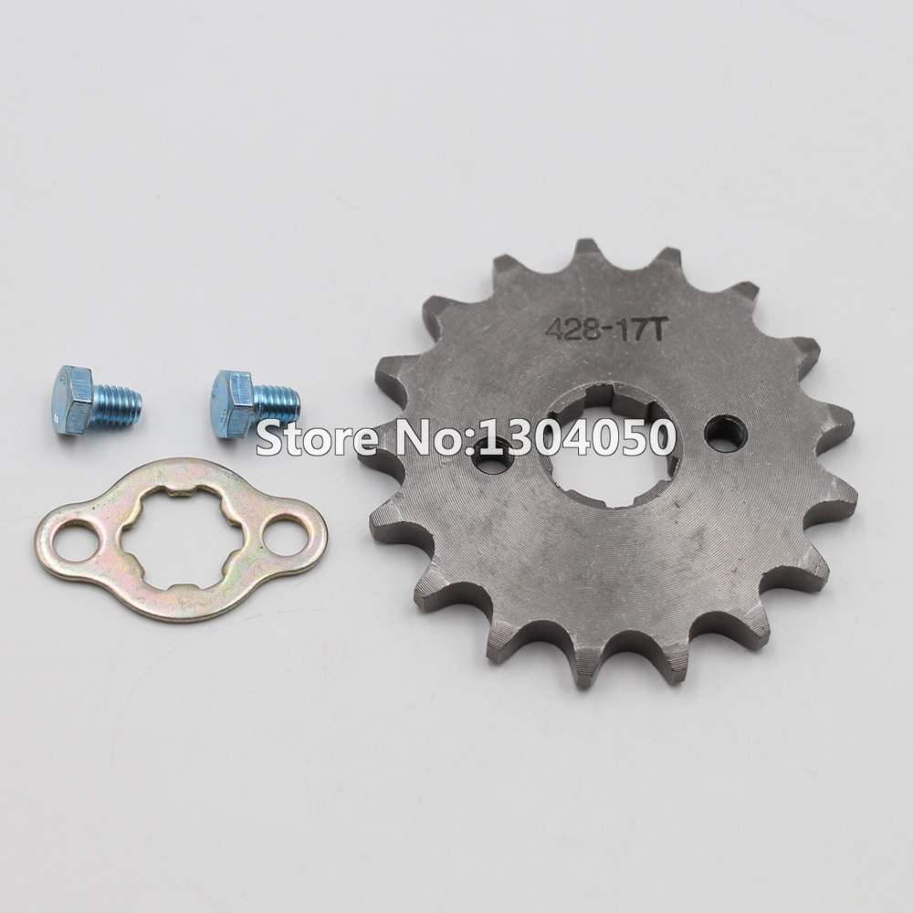 Piñón de motor delantero de 17 dientes, 428 17 T, 17mm, YCF, Apollo, Lifan, YX SSR, Pit Dirt Bike, Taotao, ATV