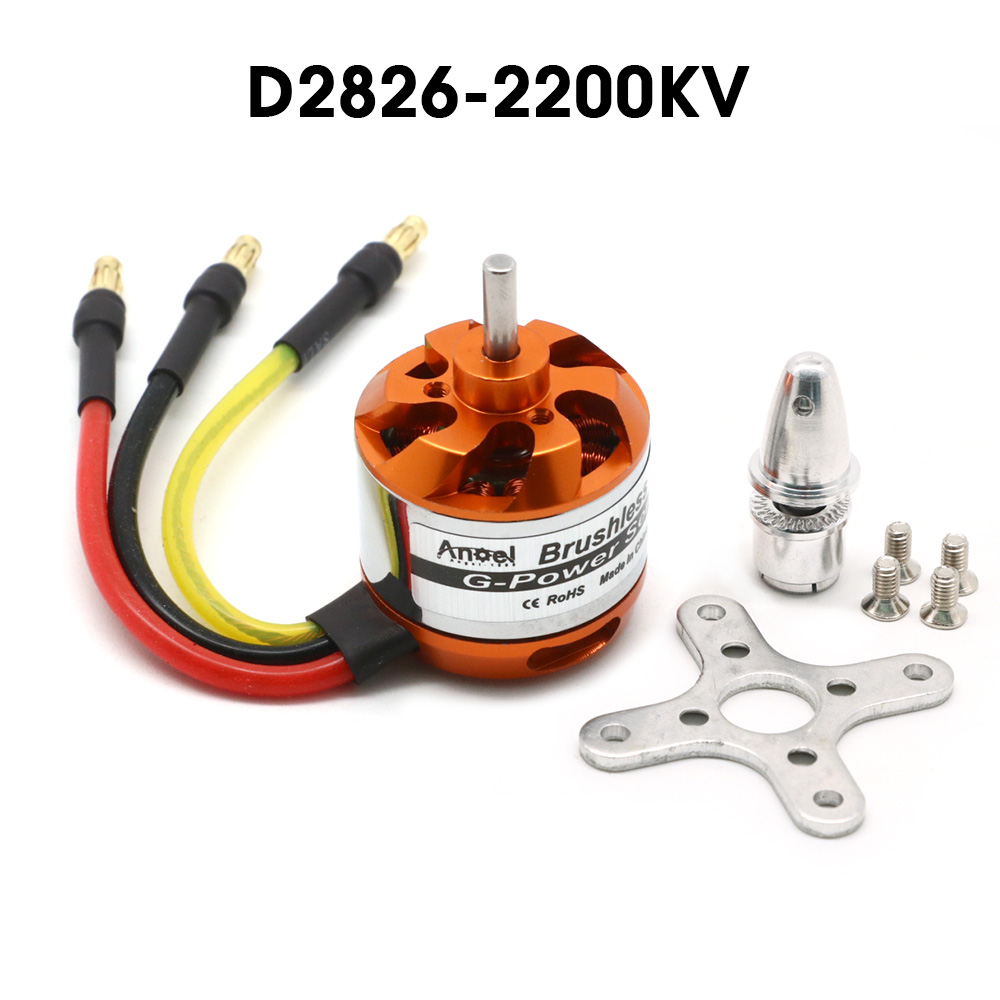 Motor sin escobillas D2822 D2830 D2826 D2836 D3530 D3548 D3542 D3536 Motor para Mini multicópteros RC avión de ala fija: Borgoña