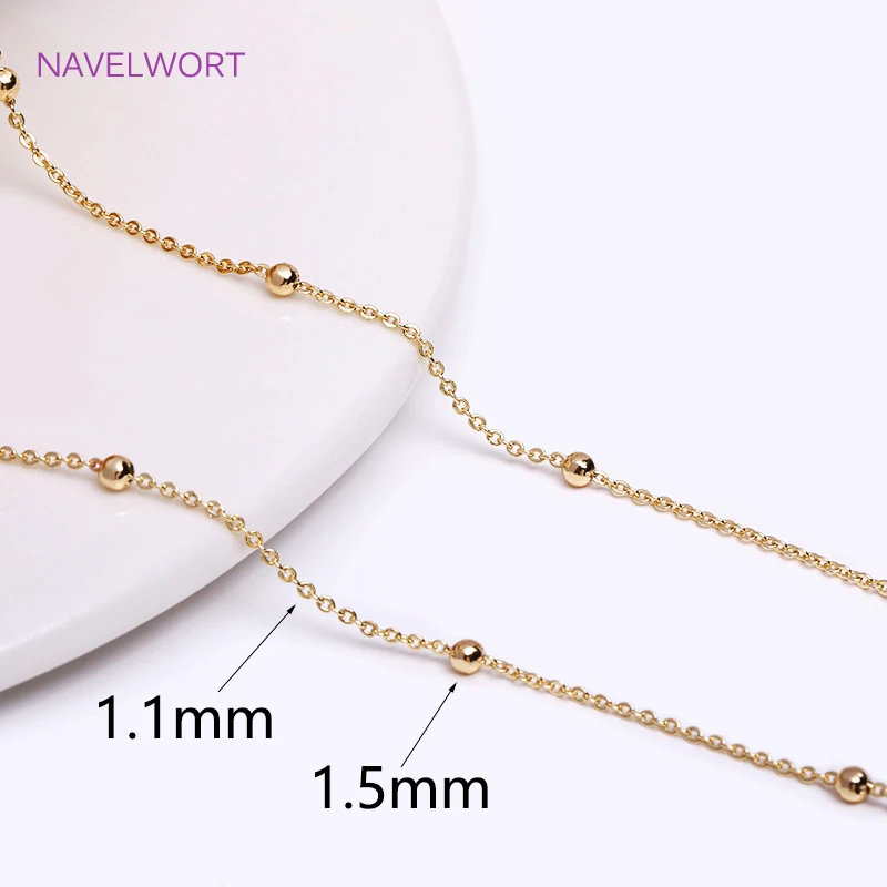 Multi tipos de cadenas finas chapadas en oro Real, cadena a granel para fabricación de joyería, manualidades DIY, para hacer joyería al por mayor: S / Blanco