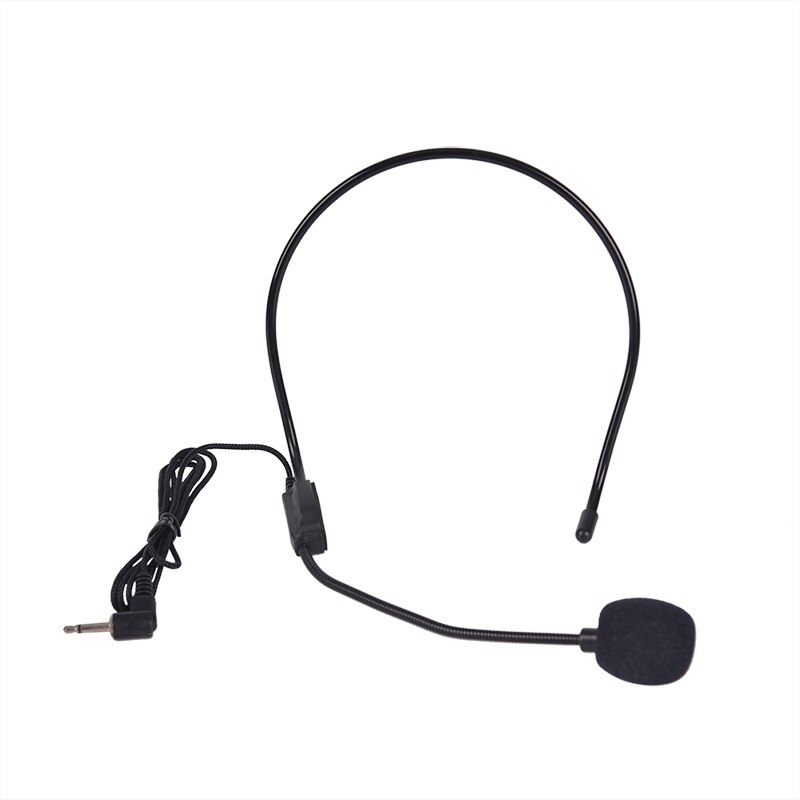 Portable Headset Microphone Wired 3.5mm Moving Coil Earphone Dynamic Jack Mic For Loudspeaker Tour Guide Teaching Lecture