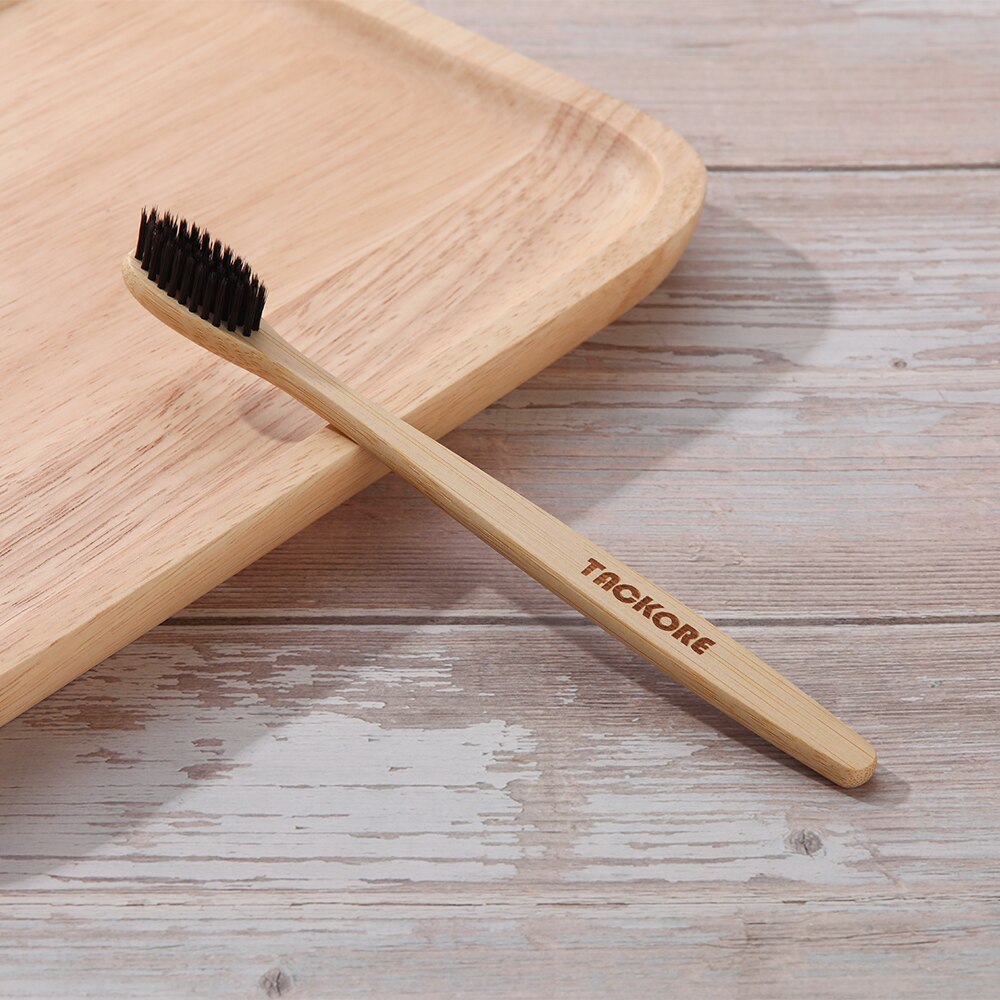 10pc bløde børster bambus kul tandbørste naturlig nano beskytter tandbørste rejse miljøvenlig børste tand miljø